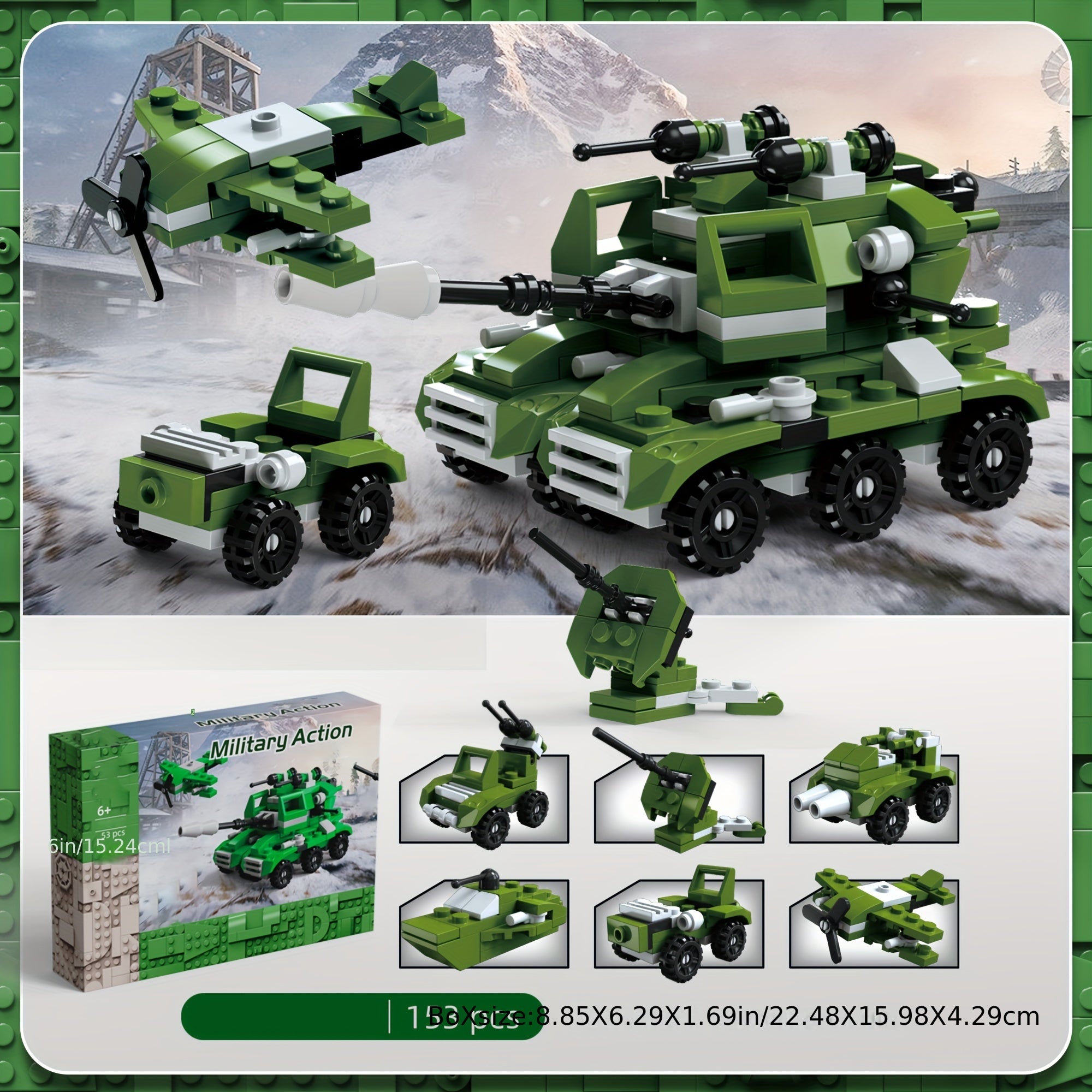 153pcs Main Battle Tank Building Block Toy