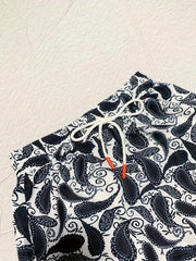  Boho Pants Women's Plus Paisley Floral Print Drawstring Elastic