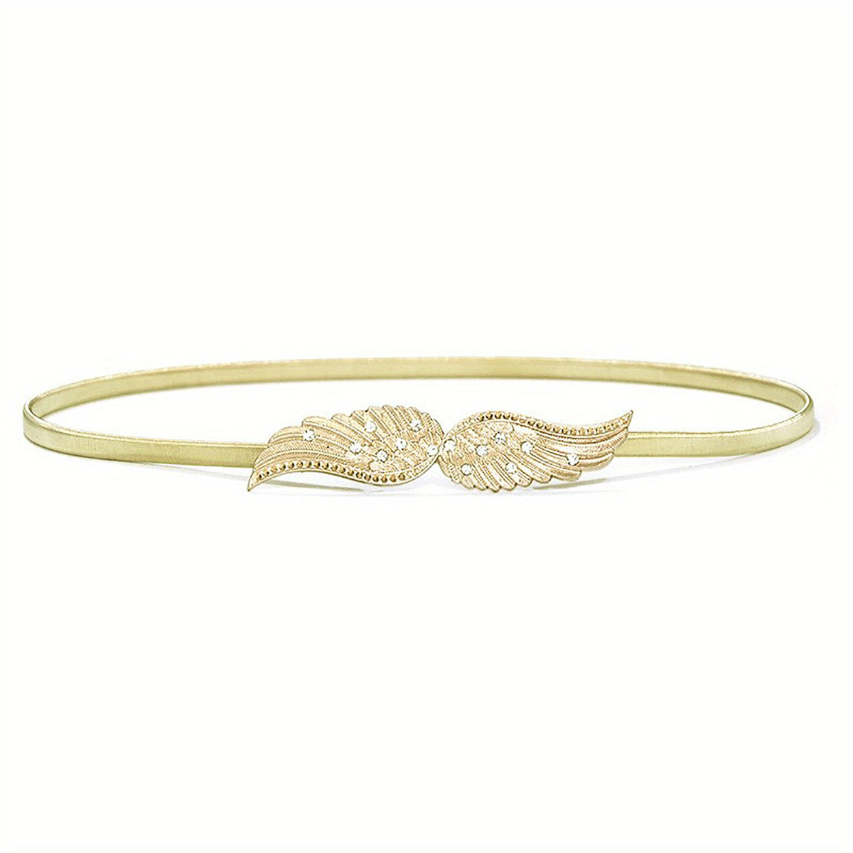 Rhinestone Wing Stretch Belt Gold Silver Women Girdle Dress Waistband