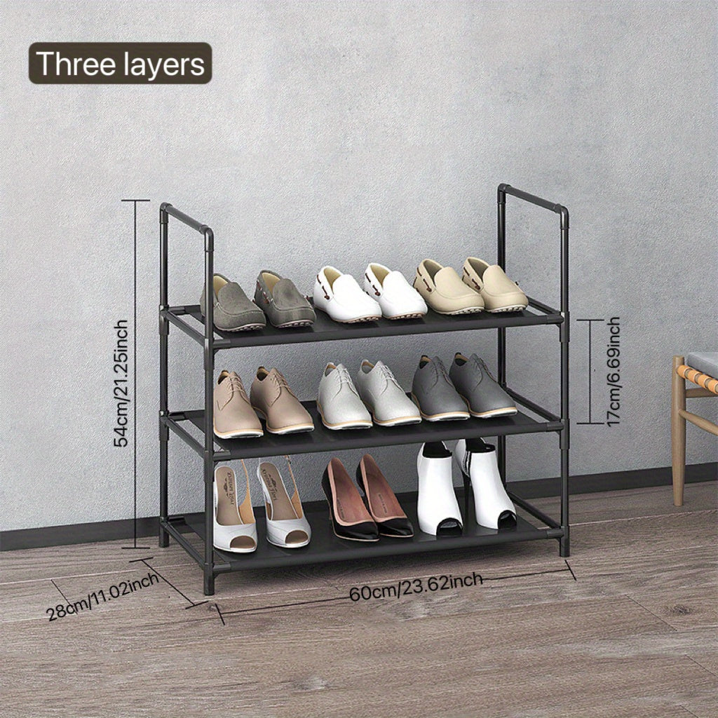 1pc Assembly Layer Shoe Rack Shoe Storage Rack Thickened Steel Pipe