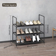 1pc Assembly Layer Shoe Rack Shoe Storage Rack Thickened Steel Pipe