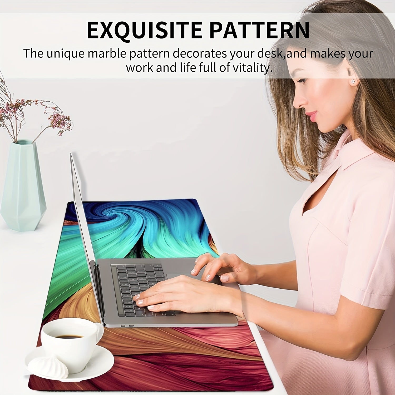 Colorful Large Gaming Mouse Pad with Stable Rubber Base