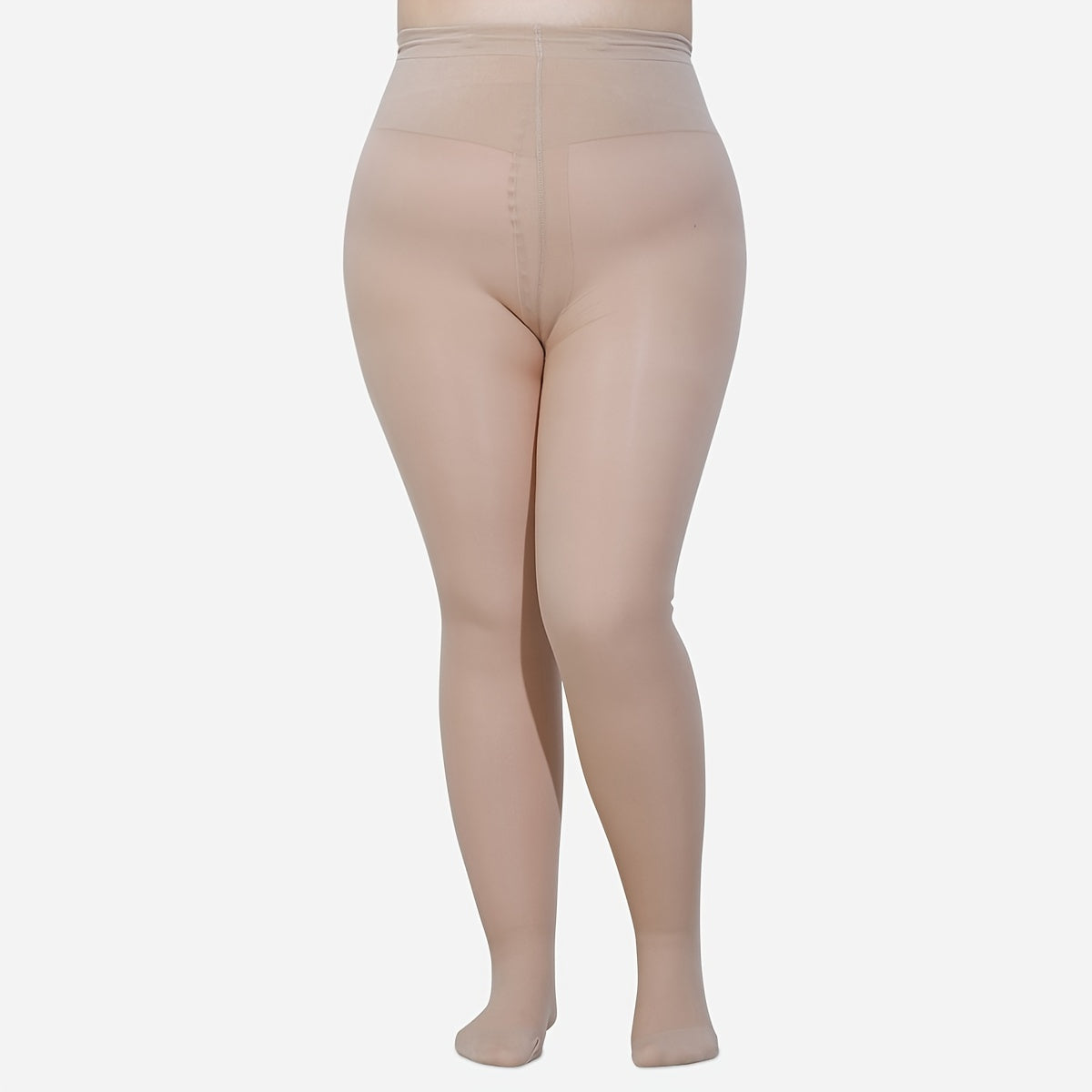  Double Layered Button Detail Tummy Control Stockings