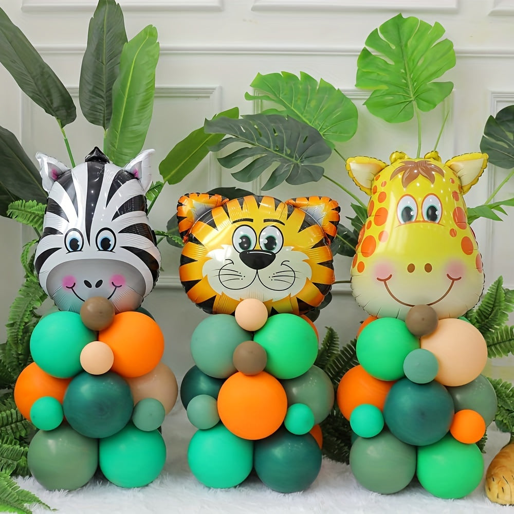 161pcs Jungle Safari Birthday Party Decorations Safari Animal Balloon Garland