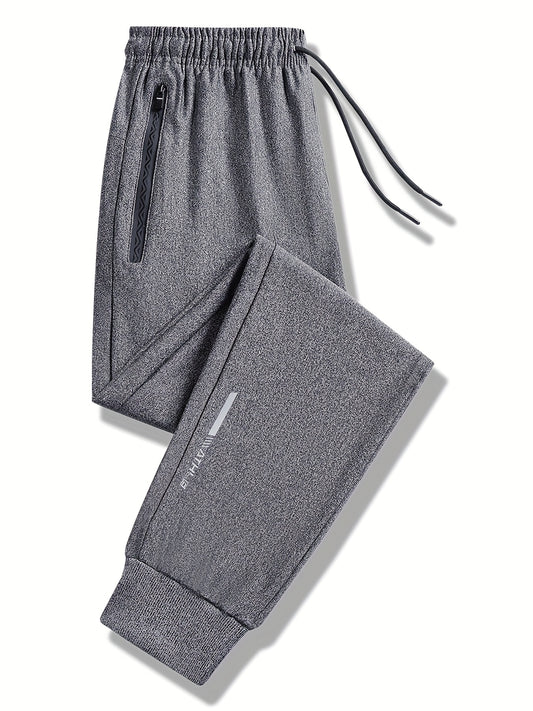 Men's Lightweight Breathable Sports Joggers with Zipper Pockets