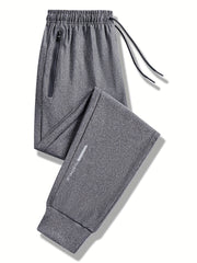 Men's Lightweight Breathable Sports Joggers with Zipper Pockets