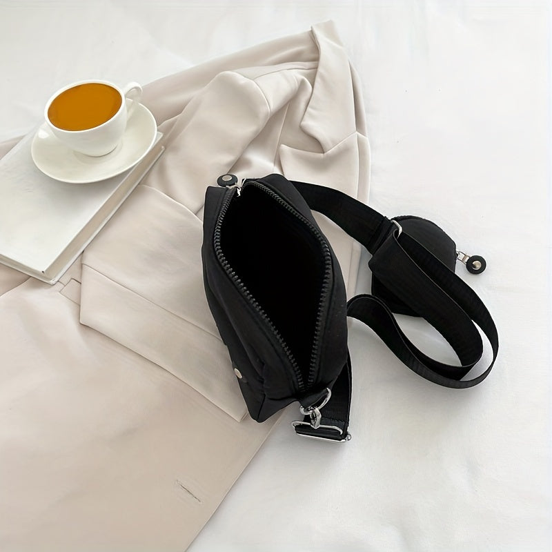 2pcs Mini Crossbody Bag Set Oxford Cloth Square Bag Versatile Shoulder Bag