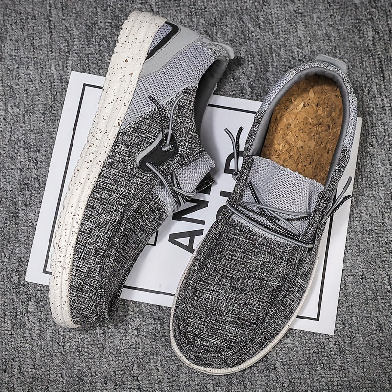Men's Breathable Slip On Canvas Shoes For Hiking