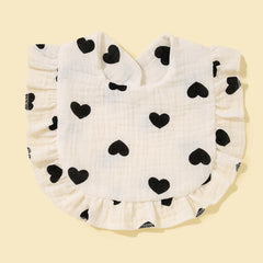 Baby Heart Flower Waterproof Snap Button Water Towel