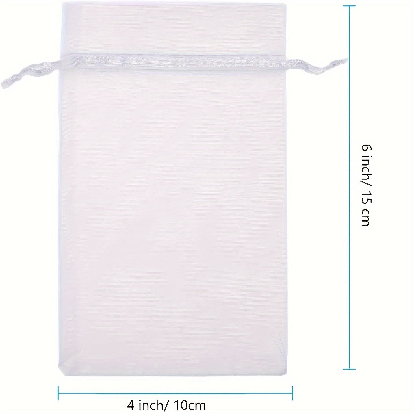 10pcs Organza Bags 4x6 Inches Clear Drawstring Gift Bags