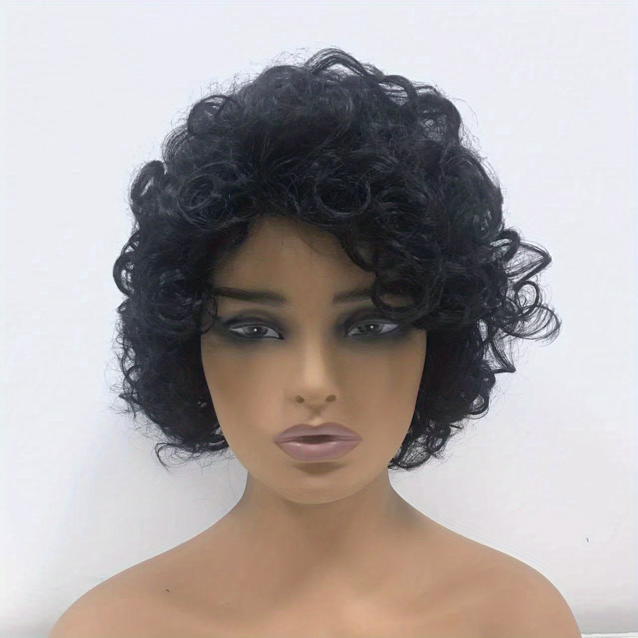 Soft Afro Curly Kinky Hair Wig For Women Girls Synthetic Rose Net Wig