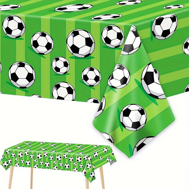 Soccer Party Tablecloth Green Football Table Decoration