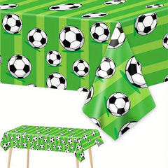 Soccer Party Tablecloth Green Football Table Decoration