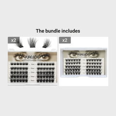 60 Cluster Manga Slender Lashes Individual Eyelash Extensions