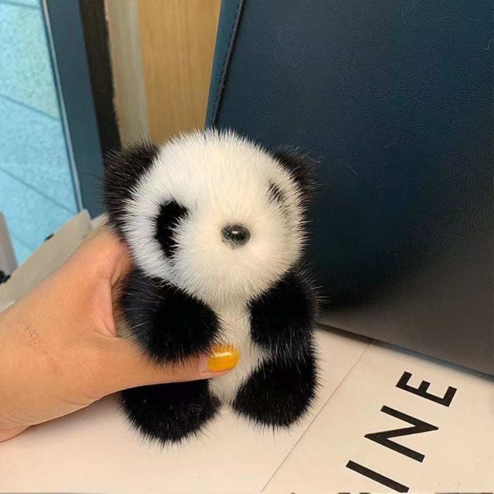 2pcs Soft Panda Plush Keychains Fans Collectible Gift