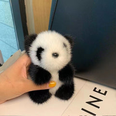 2pcs Soft Panda Plush Keychains Fans Collectible Gift