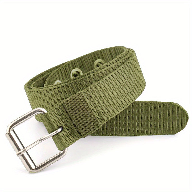 Canvas Belt Grommet Eyelet Rivet Jeans Belt For Men