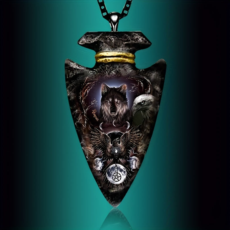 Forest Ghost Wolf Punk Hip Hop Animal Wolf Pendant Necklace