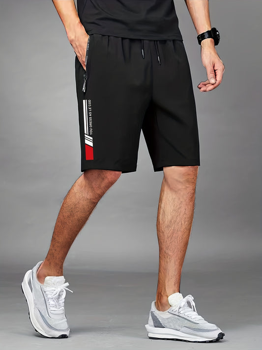 Men's Drawstring Sport Shorts with Zipped Pocket