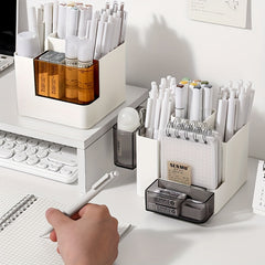 Large Capacity Pen Holder Desk Storage Box Office Desktop Multifunctional