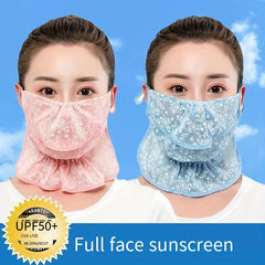 Lace Breathable Mask Thin Sun Protection Neck Mask Outdoor Cycling