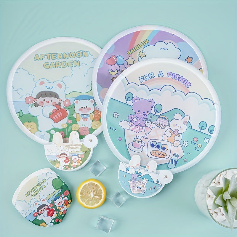 Cartoon Pattern Fan Carry on Plastic Fan Mini Portable Fan