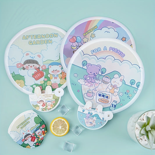 Cartoon Pattern Fan Carry on Plastic Fan Mini Portable Fan
