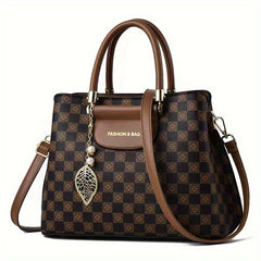 Women's Classic Tote & Shoulder Bag - PU Leather Handbag