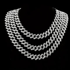 Miami Hip Hop Men's Iced Cuban Necklace Punk
