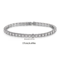 Single Row Zircon Holiday Style Women's Jewelry