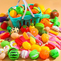 Kitchen Food & Vegetable Cutting Toys Set Pretend Play Kitchen Toys