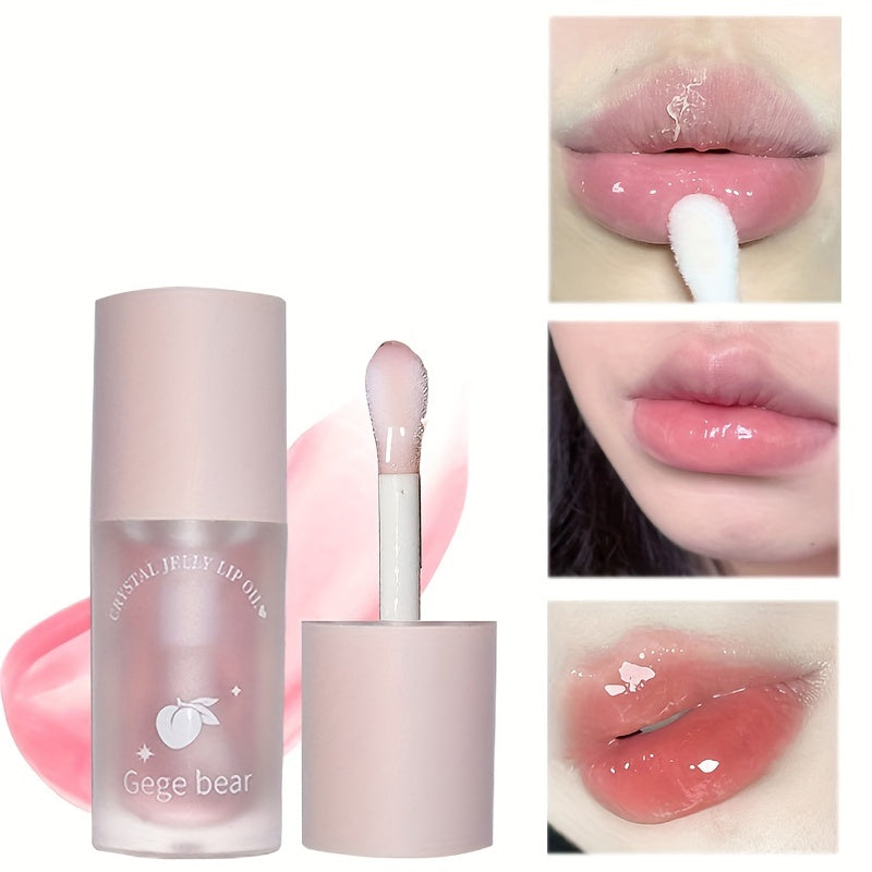 Peach Flavor Water Glow Crystal Jelly Lip Plumping Gloss