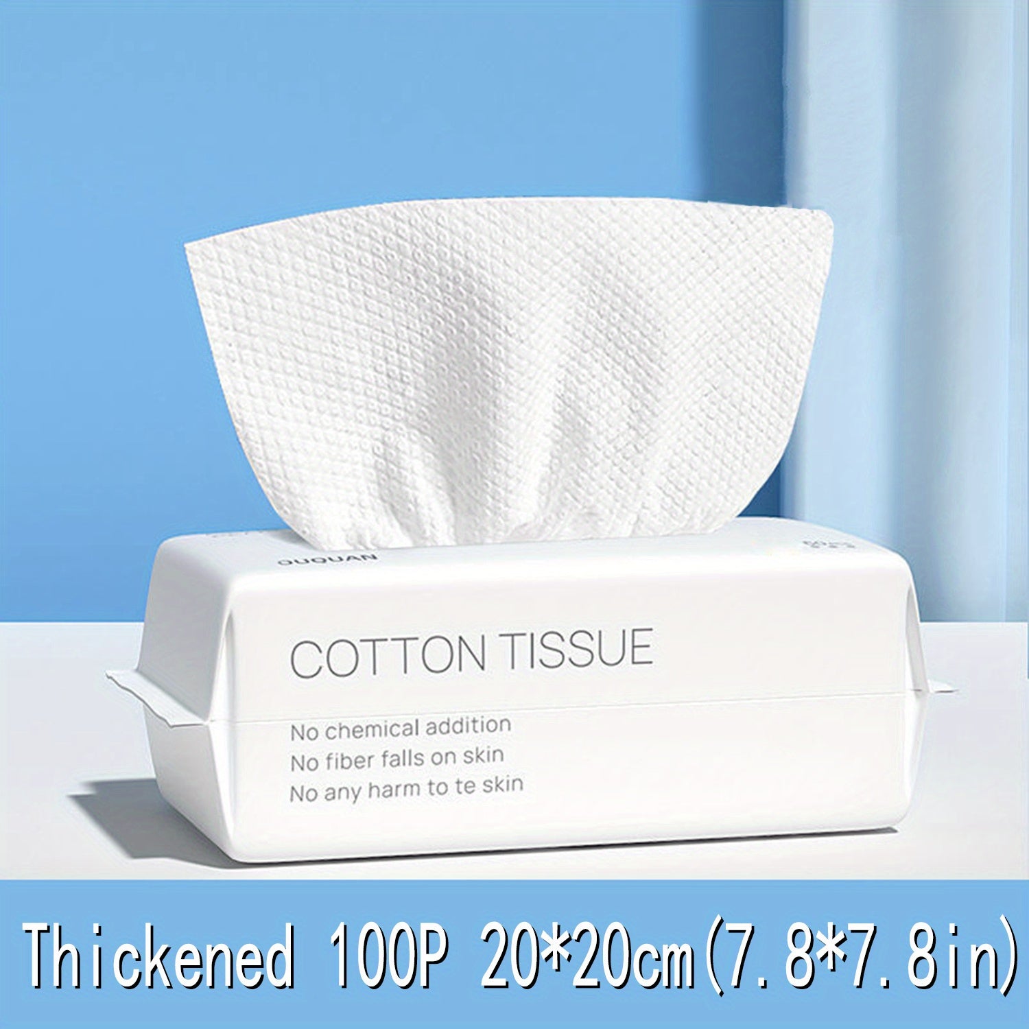 100 Pcs Disposable Face Towel For Washing Soft Dry Wipes Facial Cloths