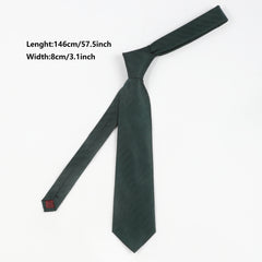 Thin Stripe Polyester Tie Business Formal Necktie Men