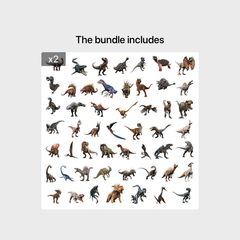 Dinosaur Doodle Stickers 50pcs Waterproof Decals for Laptop Water Bottles Helmet