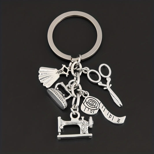 Y2K Metal Sewing Machine Key Chain for Women Girl Gift