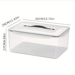 Kitchen Food Storage Container with Handheld and Enlarged Capacity