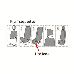 9pcs Pink Car Seat Covers Set For Women Airbag Compatible Soft Fabric Cushion