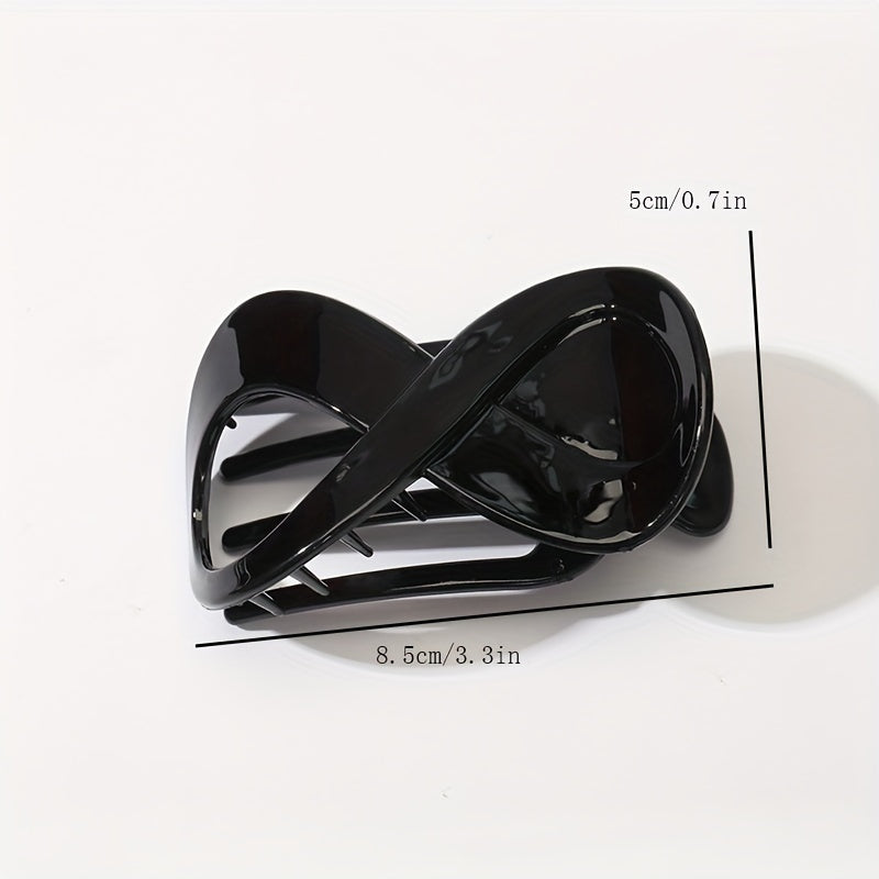 2pcs French Curved Hair Clip Large Duck Billed Clip Ponytail Holder Clip