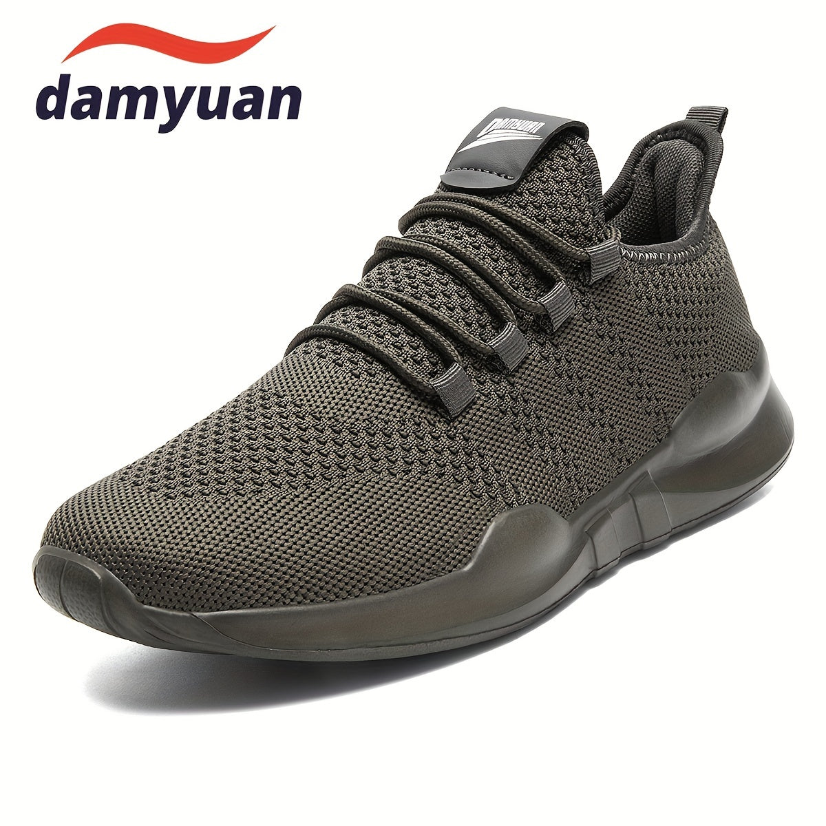 Men's Breathable Lace Up Knit Sneakers Casual Walking Shoes