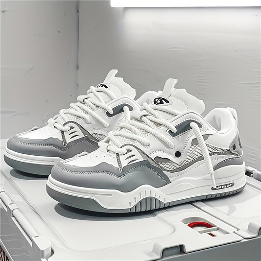 Men's Chunky Lace-Up Sneakers with Good Grip