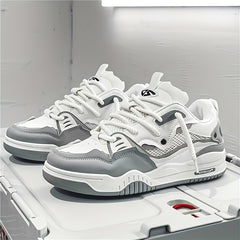 Men's Chunky Lace-Up Sneakers with Good Grip