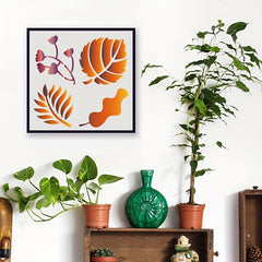12pcs Leaf Stencils for Drawing Painting On Wall Home Decor