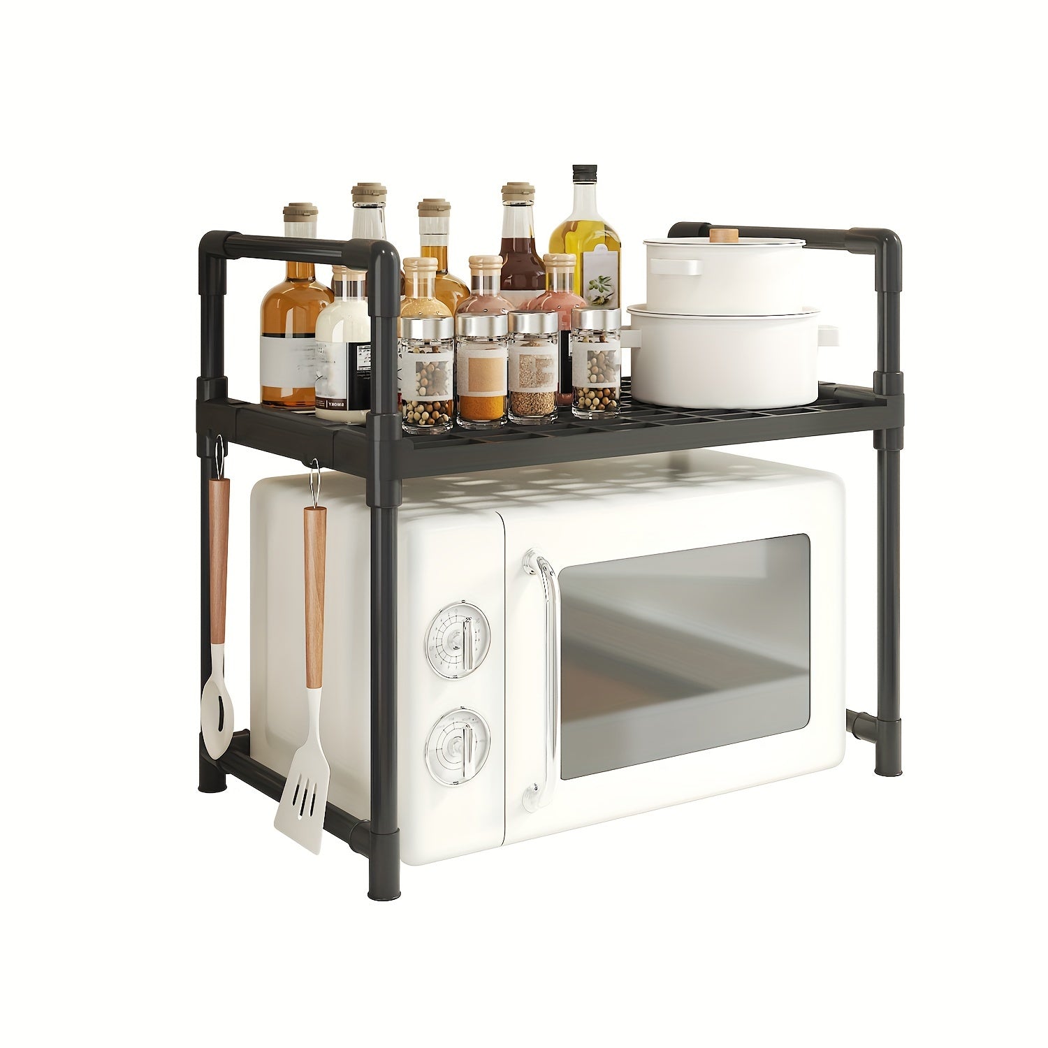 2 Layer Kitchen Storage Rack for Spices and Supplies