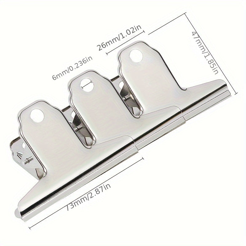 4pcs Stainless Steel Mountain Clip for Office File Storage