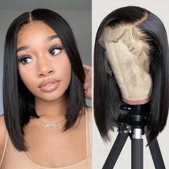 Short Straight Bob Human Hair Wig 13x4 Lace Front Wig