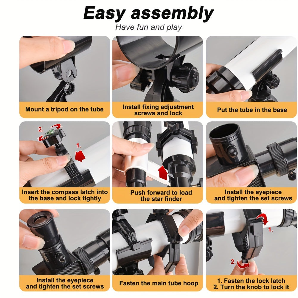 Kids Telescope with Tripod Stand 60X Magnification ABS Material