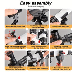 Kids Telescope with Tripod Stand 60X Magnification ABS Material