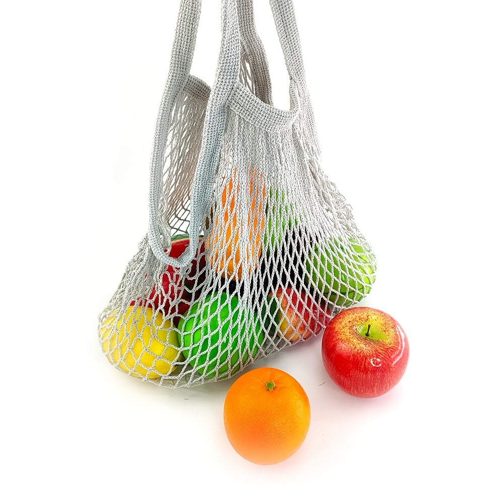 Reusable Mesh Grocery Bag with Strap for Fruit & Vegetable Shopping