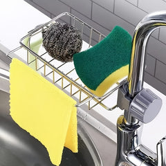 Stainless Steel Faucet Rack Sink Caddy Organizer